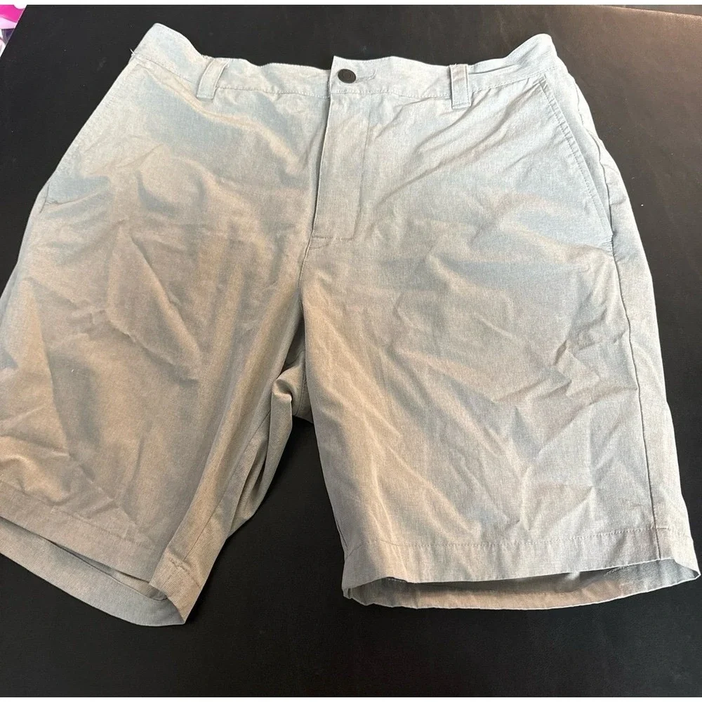 Banana Republic Men's Gray Performance‎ Elastic Waist Casual Shorts 36